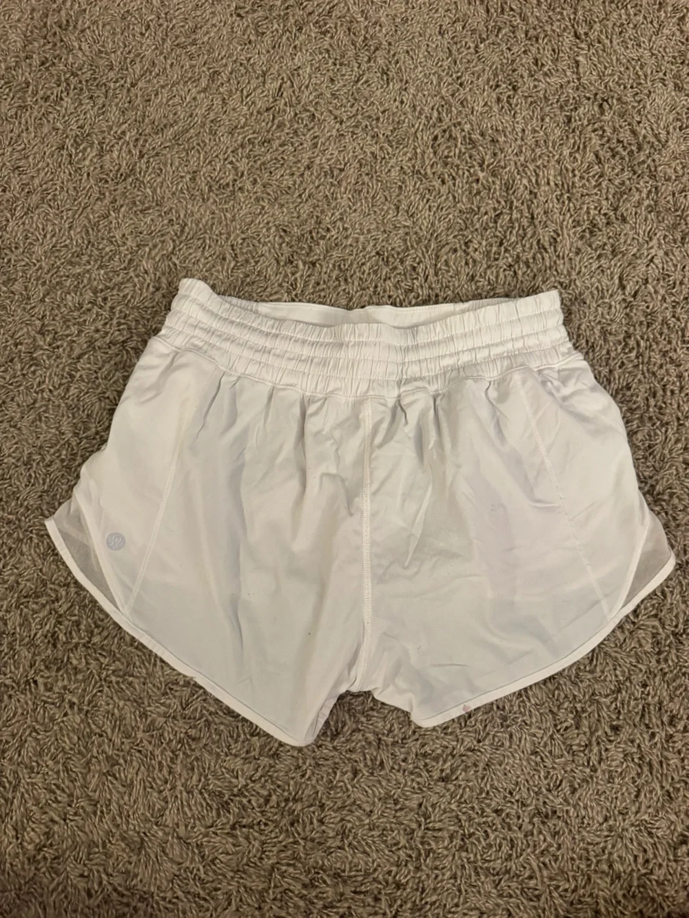 lululemon athletica White Women's Running Split Hem Crop Shorts